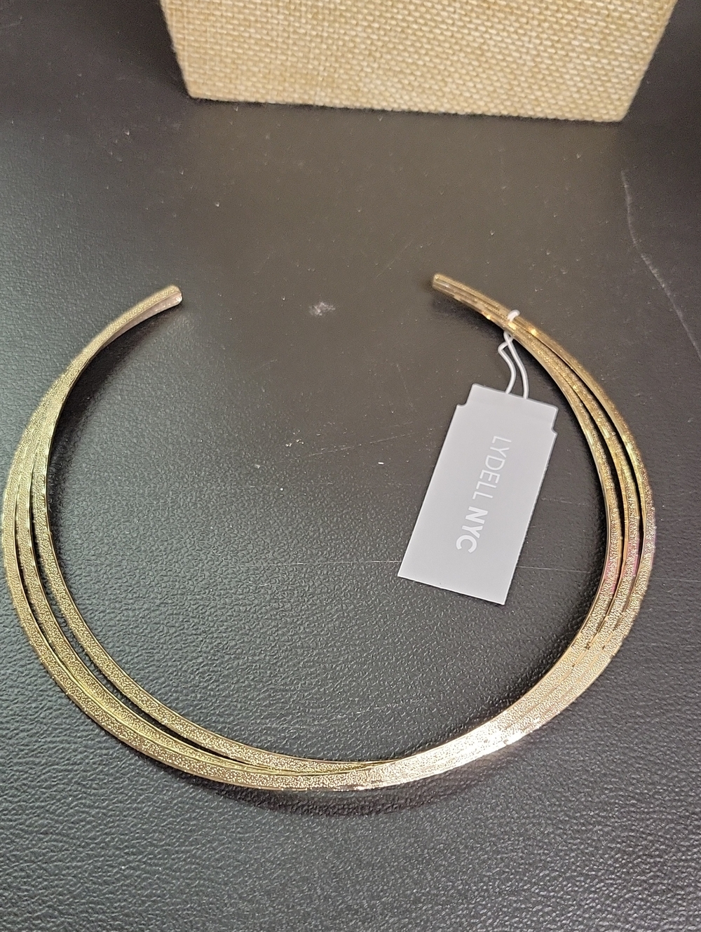 27- Lydell NYC Gold Multi-Row Collar Torque Necklace